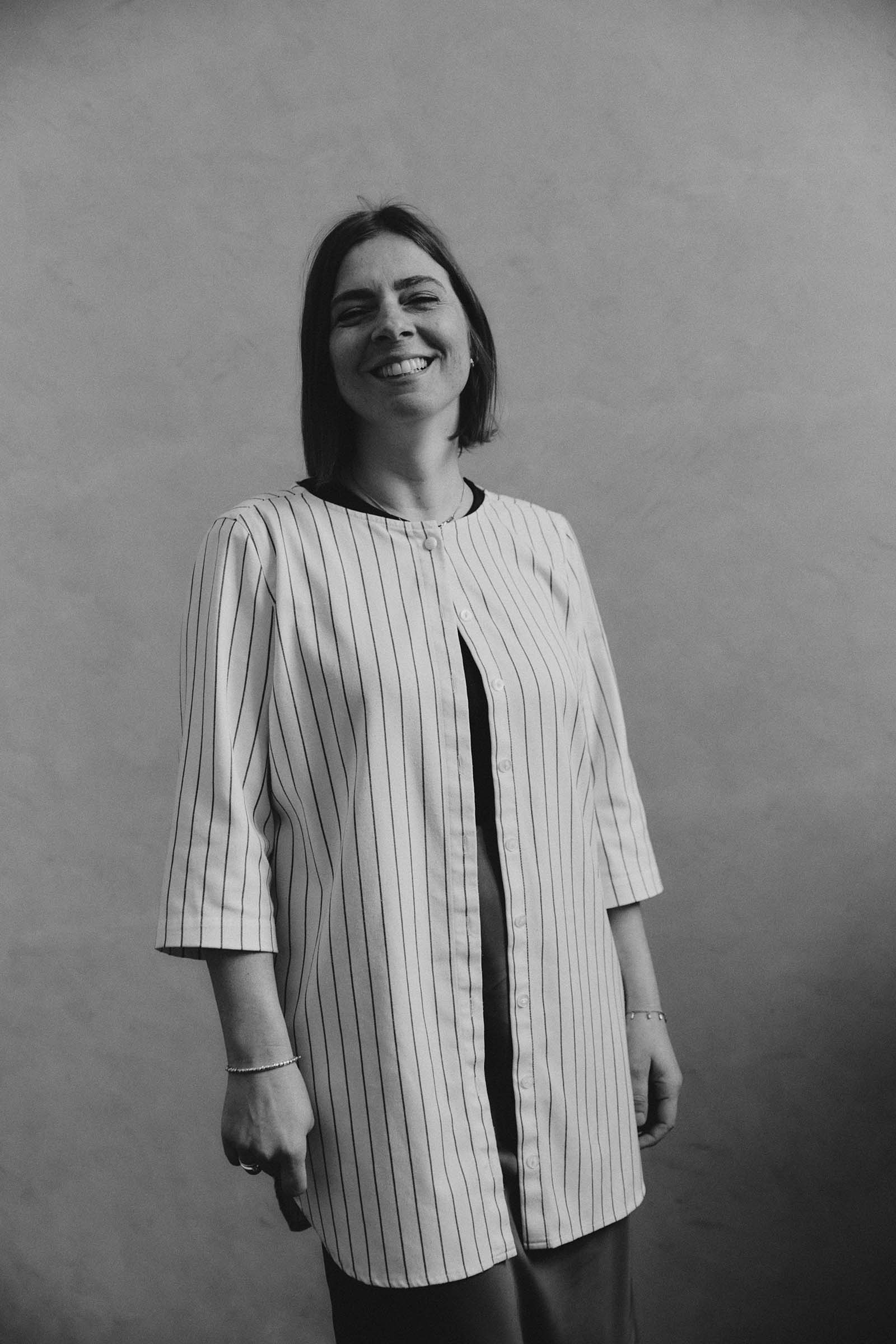 Ritratto dell'architetto Ilaria Ferrari in bianco e nero